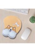Daytona Desenli Ergonomik Desenli Mouse Pad - Turuncu - Corgi - 2
