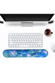 Daytona Desenli Ergonomik Desenli Mouse Pad Ve Bilek Desteği Set Mavi - Okyanus - 3