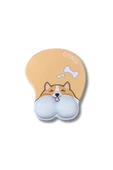 Daytona Desenli Ergonomik Desenli Mouse Pad - Turuncu - Corgi - 1