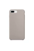 Daytona Apple 7/8 Uyumlu Silikon Ultra Slim Mikrofiber Astarlı Telefon Kılıfı-pebble/koyu Gri - 1