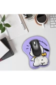 Daytona Desenli Ergonomik Desenli Mouse Pad Mor - Köpek Desenli - 4