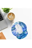 Daytona Desenli Ergonomik Desenli Mouse Pad Ve Bilek Desteği Set Mavi - Okyanus - 2
