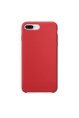 Daytona Apple 7/8 Uyumlu Silikon Ultra Slim Mikrofiber Astarlı Telefon Kılıfı-red/koyu Kırmızı - 1