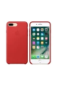 Daytona Apple Iphone 7/8 Plus Telefon Uyumlu Ultra Slim Mikrofiber Deri Kılıf - Kırmızı - 1