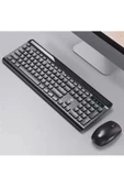 HP CS500 Kablosuz Klavye Mouse 2,4G kablosuz Tak Çalıştır Şık Tasarım Türkçe Q Klavye Siyah - 3
