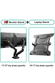 Daytona North Bayou Nb F160l UyumluAmortisörlü 17"-27" Monitör Tutucu Ve 10"-17" Laptop Standı 2023 Tasarım - 5