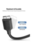 Daytona Usb Type-c To Micro B 3.1 Harici Harddisk Dönüştürücü Şarj Cihazı Aktarıcı Kablo(2M) 5242 - 2