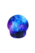 Daytona Desenli Ergonomik Desenli Mouse Pad Ve Bilek Desteği Set Mavi - Uzay - 4