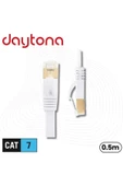 Daytona Cat7 Gigabit Flat Ethernet Rj45 Modem 10gbps 600mhz Internet Kablosu (0.5 METRE) A4980 - 1