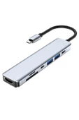 Daytona Ch-13C Type-C To 2' Usb 3.0 Sd Tf 4K Hd 1080P Hdmı Pd Kart Okuyucu Çevirici Hub - 3
