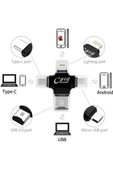 Daytona Hc05 Type-c Lightning Usb-a Microsd Kart Okuyucu Adaptör - Siyah - 3
