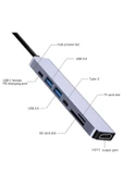 Daytona Ch-13C Type-C To 2' Usb 3.0 Sd Tf 4K Hd 1080P Hdmı Pd Kart Okuyucu Çevirici Hub - 4
