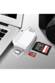 Daytona Hc06 Lightning Usb Type-c Micro To Sd Tf Kart Okuyucu Çevirici Hub Adapter thumbnail 5