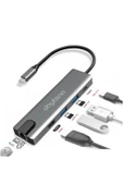 Daytona Cf55 Macbook Uyumlu Type-c To 2xusb 3.0 4k Hdmı Ethernet Pd Çevirici Hub Adaptör - 7