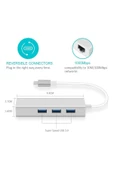 Daytona Fc05-g Type-c To 3 X 3.0 Usb Rj45 Gigabit 1000mbps Lan Ethernet Çevirici Macbook Uyumlu - 4