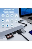Daytona Hc-13 6'lı Usb Type-c Dockıng Statıon GİRİŞ USB TİP-C  3XUSB3.0 HDMI SD MİCRO SD - 2