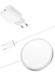 Daytona Iphone 12/12 Pro/ 12 Pro Max/ 12 Mını 5w/5w Uyumlu Kablosuz Wireless Şarj Ve 20w Adaptör Seti - 1