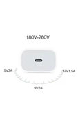 Daytona Apple Iphone 11/11 Pro Max 18w Hızlı Şarj Cihazı Ve 1 Metre Usb C Lightning Şarj Kablosu Set - 4