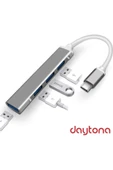 Daytona 809-cc Type-c Hub Usb 3.0 Usb Hub Splitter 5 Gbps 4 Port Usb3.0 Çevirici - 1