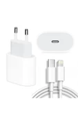 Daytona Iphone 11/11 Pro/12/12 Pro Uyumlu 20w Hızlı Şarj Ve 1 Metre Usb C Lightning Şarj Kablosu Set - 1