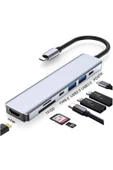 Daytona Ch-13c Type-c To 2x Usb 3.0 Sd Tf 4k Hd 1080p Hdmı Pd Kart Okuyucu Çevirici Hub - 1