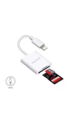 Daytona Nk-1022 Lightning To Sd Card Camera Reader Kablo Iphone Sd Micro Okuyucu Kablo Adaptör-beyaz - 1
