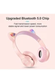 GNCTECH Kablosuz Bluetooth Kulaküstü Rgb Kedi Desenli Kulaklık P47M - 3