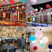 Japon Feneri Mavi 20 cm thumbnail 3