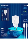 SYROX Type-C Giriş Başlık & Type-C To Lightning Kablo 30W Quick Şarj İphone 11 12 13 14 Seri - 2