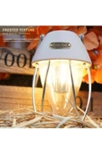BYNİFE Retro Dekoratif Taşınabilir Ledli Krem Kamp Lambası Pd-5555 - 1