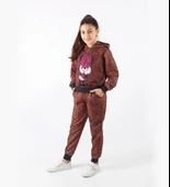 Triliya-Kız Çocuk Kapüşonlu Mickey Dijital Mevsimlik Eşofman Takımı- 4-12 Yaş - 4