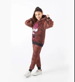 Triliya-Kız Çocuk Kapüşonlu Mickey Dijital Mevsimlik Eşofman Takımı- 4-12 Yaş - 3