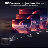 Yoosee Akıllı Tv Projektör 1080P 4K FULL HD Android - 5