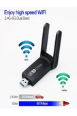 Dual Band Usb 3.0 Adaptör Kablosuz Wifi Alıcı AC1300 Mbps - Güncel Sürüm - 3