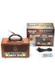 115-bt Ahşap Görünümlü Fm Radyolu Bluetooth Mp3 Müzik Çalar Koyu Ahşap - 1