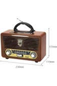 115-bt Ahşap Görünümlü Fm Radyolu Bluetooth Mp3 Müzik Çalar Koyu Ahşap - 3