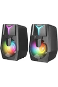 Sn-x22 Style 2.0 Multimedia Led Işıklı 3w*2 Siyah Usb Gaming Speaker Hoparlör - 1