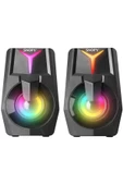 Sn-x22 Style 2.0 Multimedia Led Işıklı 3w*2 Siyah Usb Gaming Speaker Hoparlör - 3