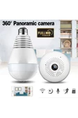Ip-28 Ampul Şeklinde 360 Derece Panoramik Wifi Ağ Ip Kamera thumbnail 1