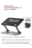 Basic 2 Çelik Dayanıklı Paslanmaz Çizilmez Ayarlanabilir Laptop Standı Yükseltici 15.6" inç'e Kadar - 3