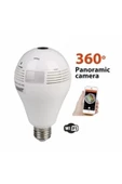Ip-28 Ampul Şeklinde 360 Derece Panoramik Wifi Ağ Ip Kamera thumbnail 3