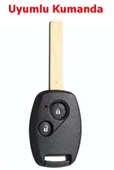 Honda Civic C-RV Accord Jazz Uyumlu Anahtar Kumanda Kılıfı Oto Anahtarlık Beyaz Renk thumbnail 5