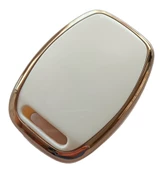 Honda Civic C-RV Accord Jazz Uyumlu Anahtar Kumanda Kılıfı Oto Anahtarlık Beyaz Renk thumbnail 3