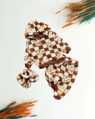 Neşeli Bebekler Liverpool Ayıcık Desen Welsoft Kumaş Kapüşonlu Panduflu Takım Kiremit thumbnail 1