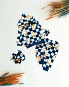 Neşeli Bebekler Liverpool Ayıcık Desen Welsoft Kumaş Kapüşonlu Panduflu Takım Lacivert thumbnail 1