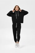 Kadın Kapüşonlu Lastik Paça Detaylı Eşofman Takımı 4161-25 - 4