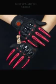 Motiva Works Sword Siyah Motosiklet Eldiveni Dokunmatik M313B - 6