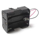 6'lı AA Pil Yuvası (Çift Taraflı ve Barrel Jack Çıkışlı) - Pil Yatağı thumbnail 2