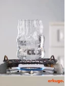 Borosilikat Sunum Bardağı, Kahve Bardağı, Meşrubat Bardağı, Isı Dayanıklı Bardak (550 ml) Straw thumbnail 4