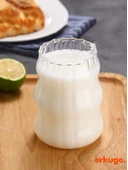 Borosilikat Sunum Bardağı, Kahve Bardağı, Meşrubat Bardağı, Isı Dayanıklı Bardak (550 ml) Straw thumbnail 2